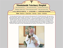 Tablet Screenshot of mountainsidevet.com